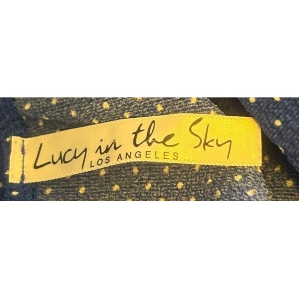 Lucy in the Sky Dress Womens XS Blue Polka Dot Mini Strapless Summer Feminine - Picture 5 of 5